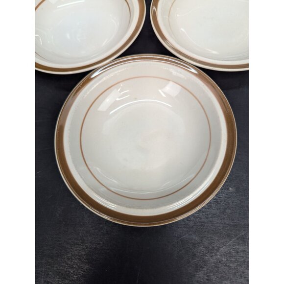 Brown Monterrey Stoneware By MSI Japan Replacement 2 Bread Plate 3 Berry Bowls - Picture 6 of 10